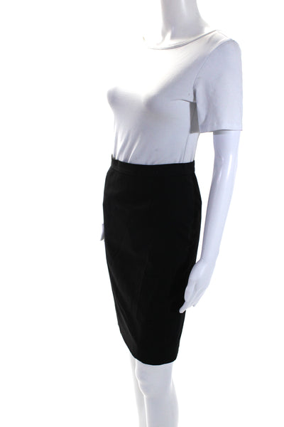 Moschino Cheap & Chic Womens Back Zip Knee Length Pencil Skirt Black Size 4