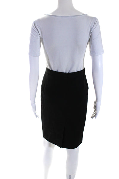 Moschino Cheap & Chic Womens Back Zip Knee Length Pencil Skirt Black Size 4