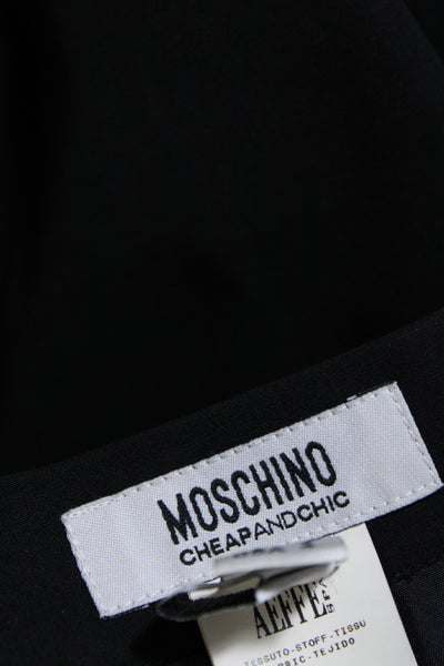 Moschino Cheap & Chic Womens Back Zip Knee Length Pencil Skirt Black Size 4