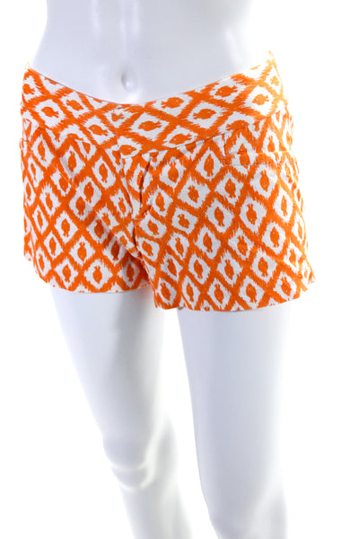 Lilly Pulitzer Womens Orange Cotton Printed Mid Rise Mini Shorts Size 00