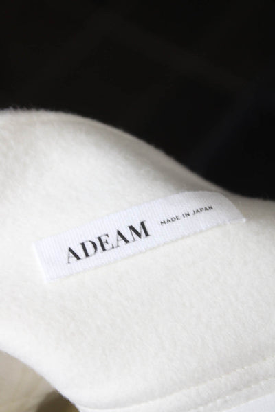 Adeam Womens Wool Fleece Belted Waist Asymmetrical Harness Skirt White Size 6
