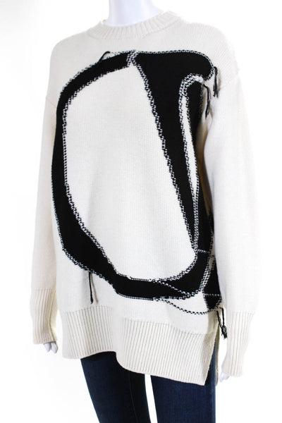 Off White Womens Owl Maxi Logo Sweater White Black Size XS eBay Endless Runway