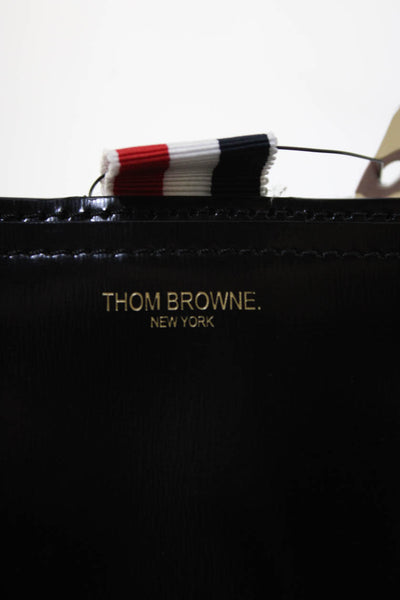 Thom Browne Womens Black Elephant Leather Zip Clutch Bag Handbag Endless Runway