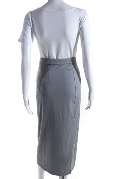 Club Monaco Womens Elastic Waist Side Slit Long Skirt Gray Size XS