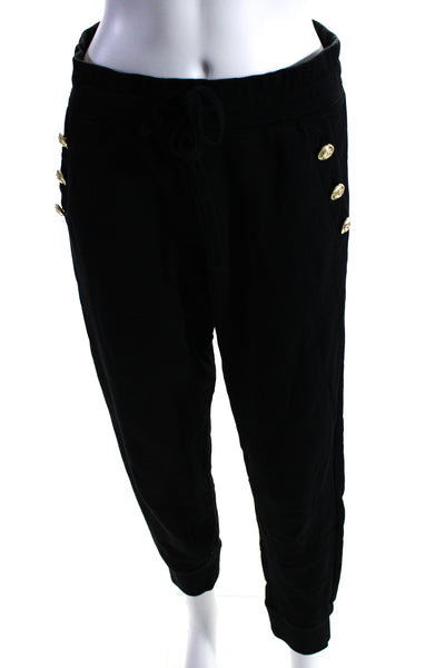 Derek Lam 10 Crosby Womens Drawstring Double Breasted Jogger Pants Black Small