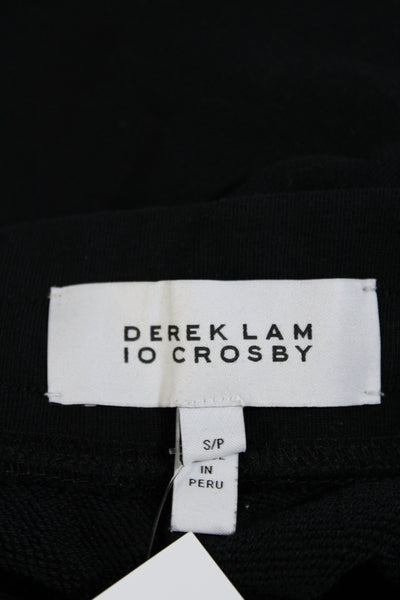 Derek Lam 10 Crosby Womens Drawstring Double Breasted Jogger Pants Black Small