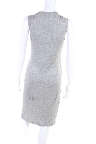 Michael Stars Womens Gray Scoop Neck Sleeveless Mini Tank Dress Size XS