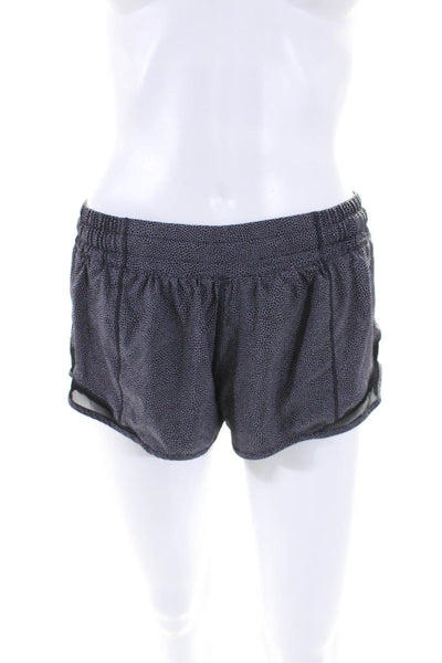 Lululemon Womens Spotted Low Rise Pull On Athletic Shorts Gray Black Size 6