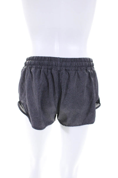 Lululemon Womens Spotted Low Rise Pull On Athletic Shorts Gray Black Size 6