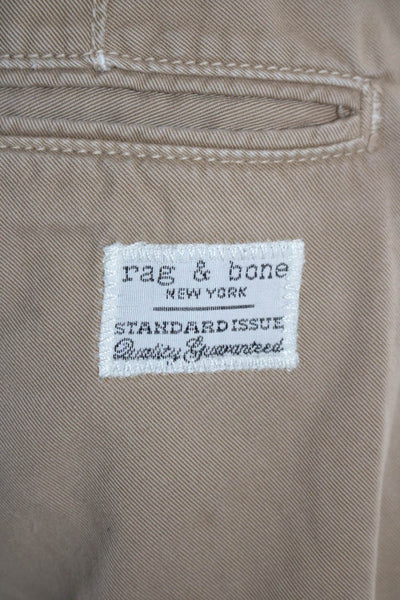 Rag & Bone Womens Khaki Cotton High Rise Straight Leg Chino Pants Size 28