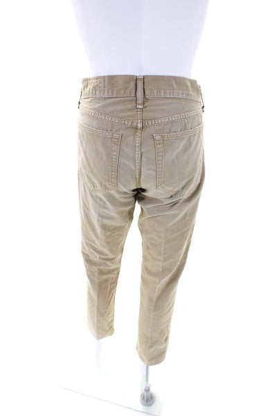 Rag & Bone Womens Khaki Cotton Fly Button Fit 2 Slim Straight Leg Pants Size 30