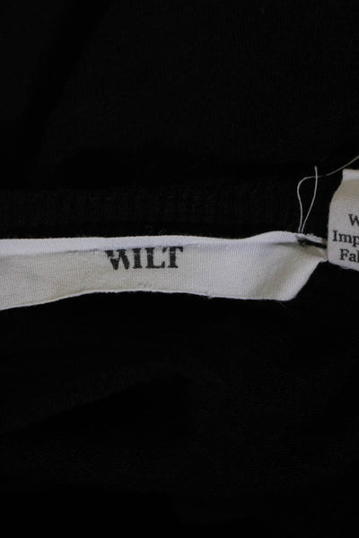 Wilt Womens Sleeveless Knee Length Shirt Dress Black Cotton Size Medium