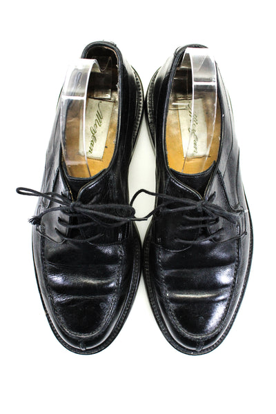 Mezlan Mens Almond Toe Leather Derby Dress Shoes Black Size 8 Wide