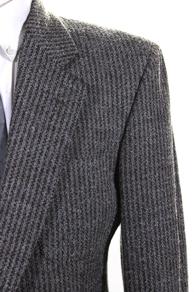 Zanella Mens One Button Notched Lapel Woven Blazer Wool Beige Size 38R