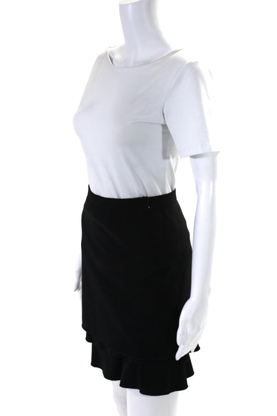 Moschino Cheap & Chic Womens Side Zip Tiered Pencil Skirt Black Size 4