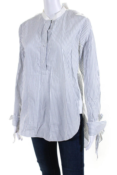 Rag & Bone Womens Long Sleeve Cowl Neck Button Down Blouse White Size Small