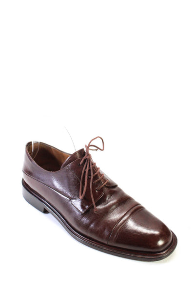 Mezlan Mens Leather Oxford Low Top Lace Up Dress Shoes Brown Size 8.5