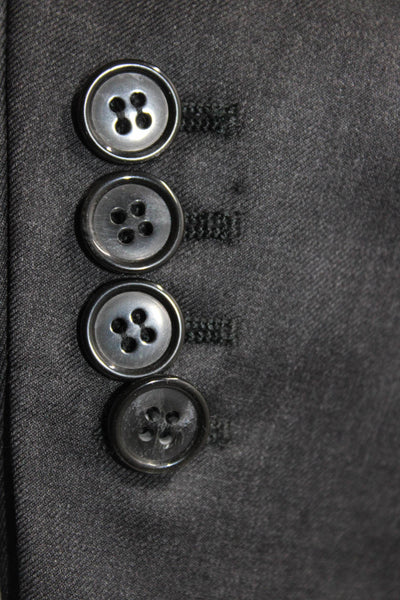 Ravazzolo Mens Wool Three Button Single Breasted Suit Jacket Gray Size 50