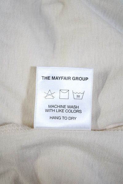 The Mayfair Group Women's Crewneck Short Sleeves Graphic T-Shirt Beige Size S