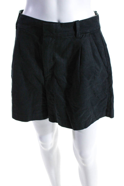 Madewell Women's Hook Closure Pleated Front Dress Shorts Black Size 4