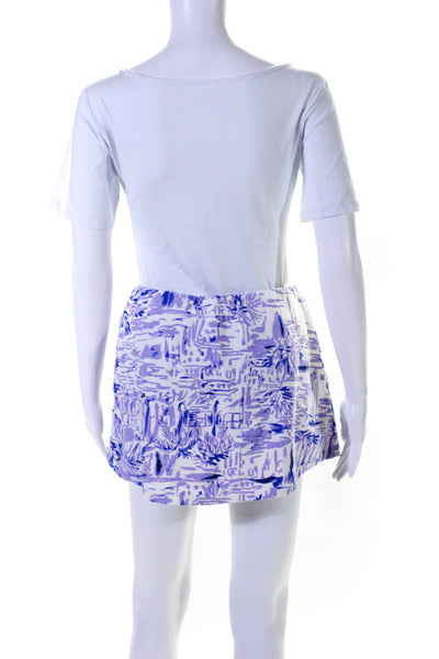 Lilly Pulitzer Women's Elastic Waist Pull-On Pockets Mini Skort Purple Size S