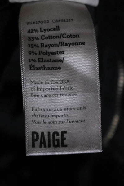 Paige Women's Midrise Five Pockets Coated Skinny Denim Pants Black Size 25