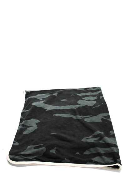 Monrow Unisex Camouflage Print Light Blanket Black Grey Cotton Blend 43"X45"