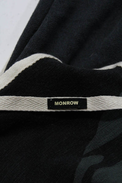 Monrow Unisex Camouflage Print Light Blanket Black Grey Cotton Blend 43"X45"