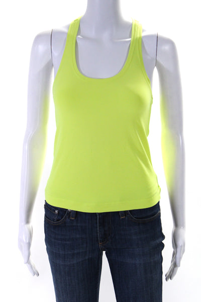 Lululemon Womens Scoop Neck Racerback Activewear Tank Top Yellow Size S