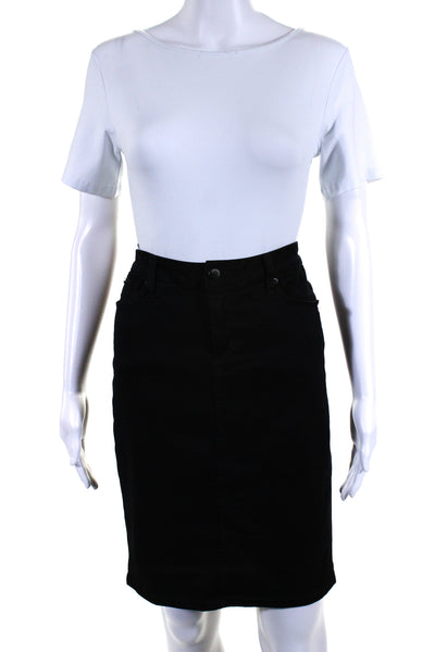 Joes Womens Cotton Buttoned Zipped Straight Flat Front Skirt Black Size EUR26