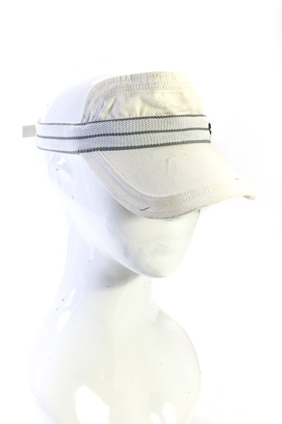 Adidas by Stella McCartney Womens Silver Tone Visor Hat White Cotton One Size