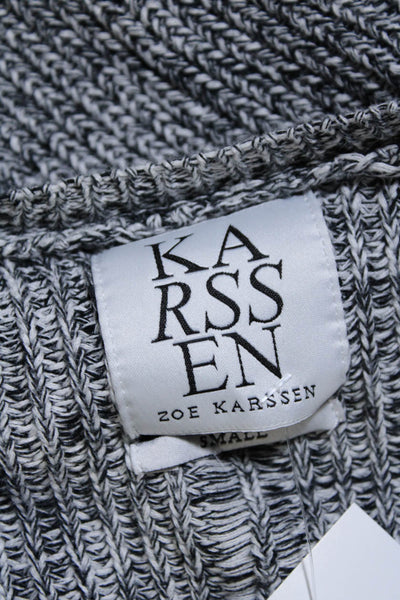 Karssen Zoe Karssen Women's Long Sleeves V-Neck Button Up Cardigan Gray Size S