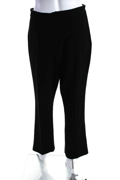 Black Halo Womens High Waist Wide Leg Cropped Pants Black Size 8