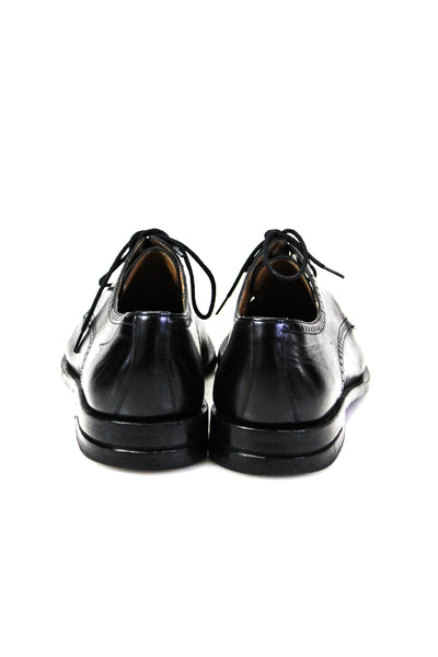 Mezlan Mens Square Toe Derby Dress Shoes Black Leather Size 8 Wide