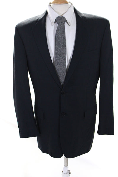 Zanella Mens Darted Buttoned Collared Long Sleeve Blazer Navy Size EUR40