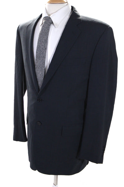 Zanella Mens Darted Buttoned Collared Long Sleeve Blazer Navy Size EUR40