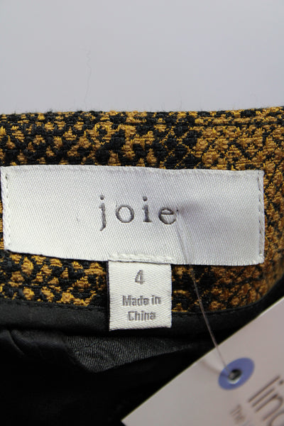 Joie Womens Mid Rise Snakeskin Print Jacquard Skinny Pants Brown Size 4