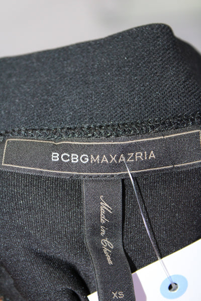 BCBG Max Azria Womens Knee Length Ponte Pencil Skirt Black Size Extra Small