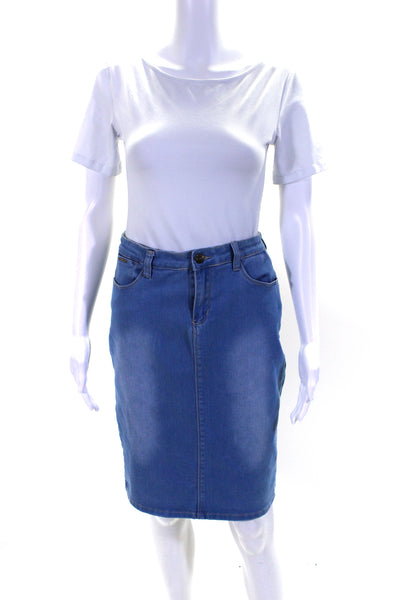 We Love Denim Renuar Womens Knee Length Denim Pencil Skirt Blue Size IT 40