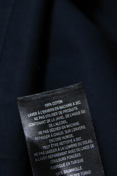 Ted Baker London Womens Collared Long Sleeves Button Down Shirt Navy Blue Size 6