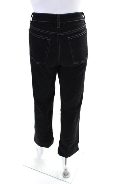 Eileen Fisher Womens Zipper Fly Straight Leg High Rise Jeans Gray Denim Size 8