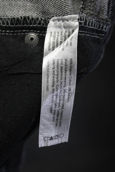 Eileen Fisher Womens Zipper Fly Denim High Rise Straight Leg Jeans Gray Size 8