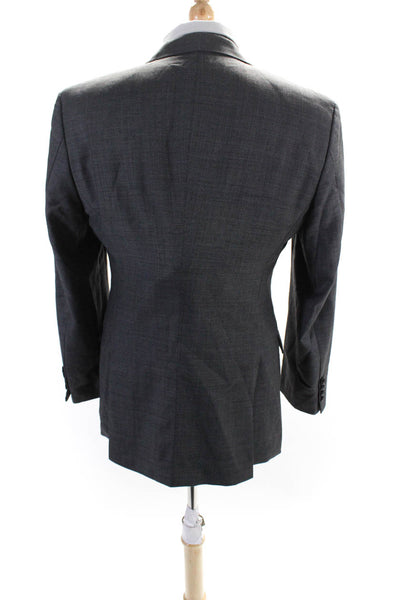 Boss Hugo Boss Mens Two Button Blazer Jacket Black Wool Size 38R