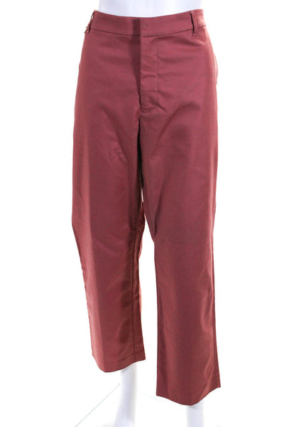 Lauren Ralph Lauren Women's Button Closure Straight Leg Pants Mauve Size 14