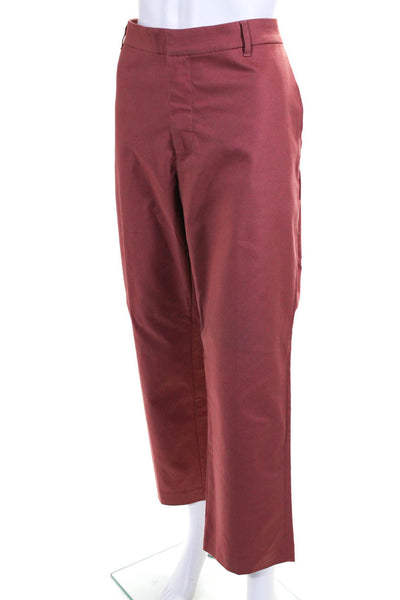 Lauren Ralph Lauren Women's Button Closure Straight Leg Pants Mauve Size 14