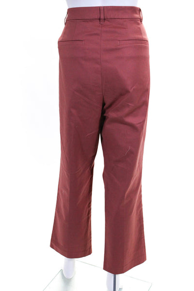 Lauren Ralph Lauren Women's Button Closure Straight Leg Pants Mauve Size 14