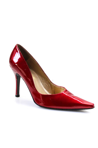 Stuart Weitzman Womens Pointed Toe Pumps Red Patent Size 8 eBay Endless Runway