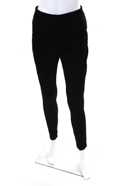 Lysse Womens Patchwork Textured Abstract Slip-On Skinny Pants Black Size M