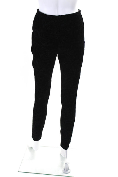Lysse Womens Patchwork Textured Abstract Slip-On Skinny Pants Black Size M