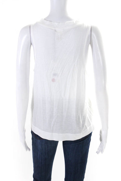 Lune Womens Sleeveless Wide Fit Stevie Pullover Tank Top White Size Medium